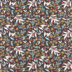 Printed Cotton KIMIA Sepia / Brown Sugar